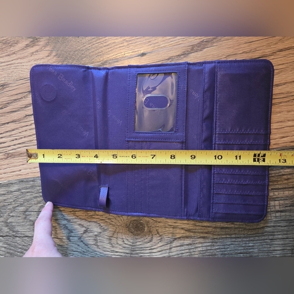 Floral Purse Tote Vera Bradley Tote Bag & Matching Wallet "Batik Leaves" - Picture 8 of 9